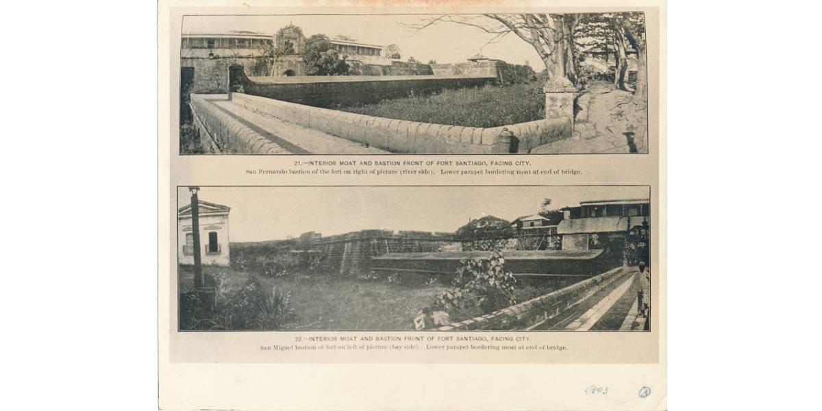 View of the bridge and gate to Fort Santiago, late 18th Century.