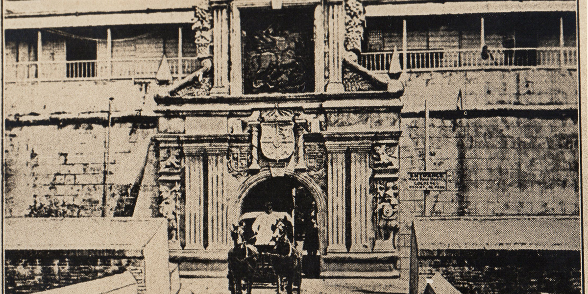 Entrance to the Fort Santiago where Governor Corcuera- 1932 